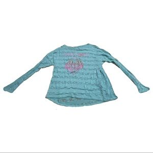 extra large blue and gray stripped hybrid mermaid long sleeve shirt